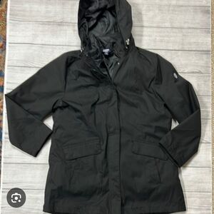 Black Lands End Jacket/shell. Sz Large. EUC.
